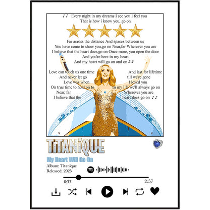 Titanique - My Heart Will Go On Lyrics Posters