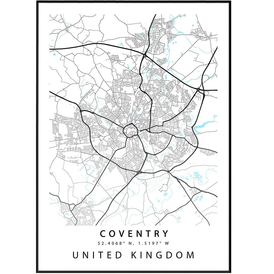 Coventry Street City Map Print - 98typesUK Maps