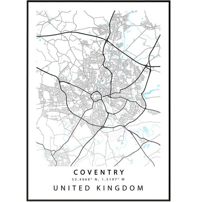 Coventry Street City Map Print - 98typesUK Maps