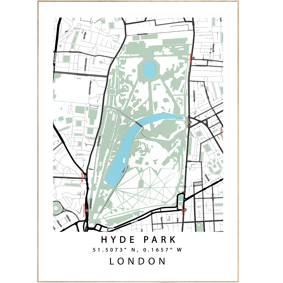 Hyde Park London Maps - 98typesUK Maps