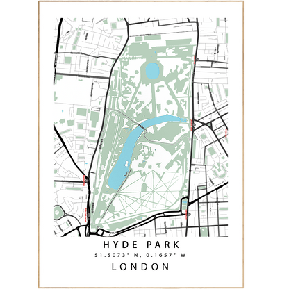 Hyde Park London Maps - 98typesUK Maps