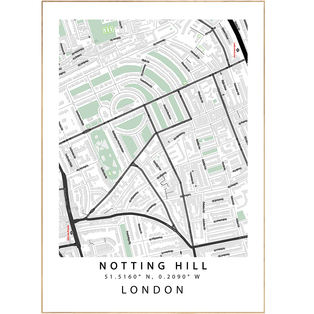 Notting Hill London Maps - 98typesUK Maps