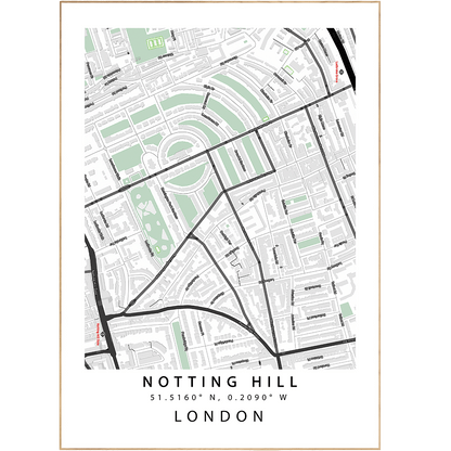 Notting Hill London Maps - 98typesUK Maps