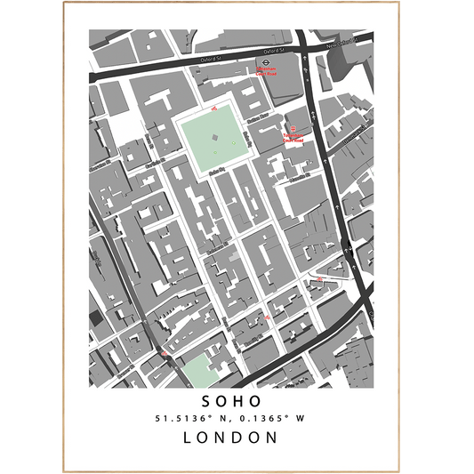 Soho London Maps - 98typesUK Maps