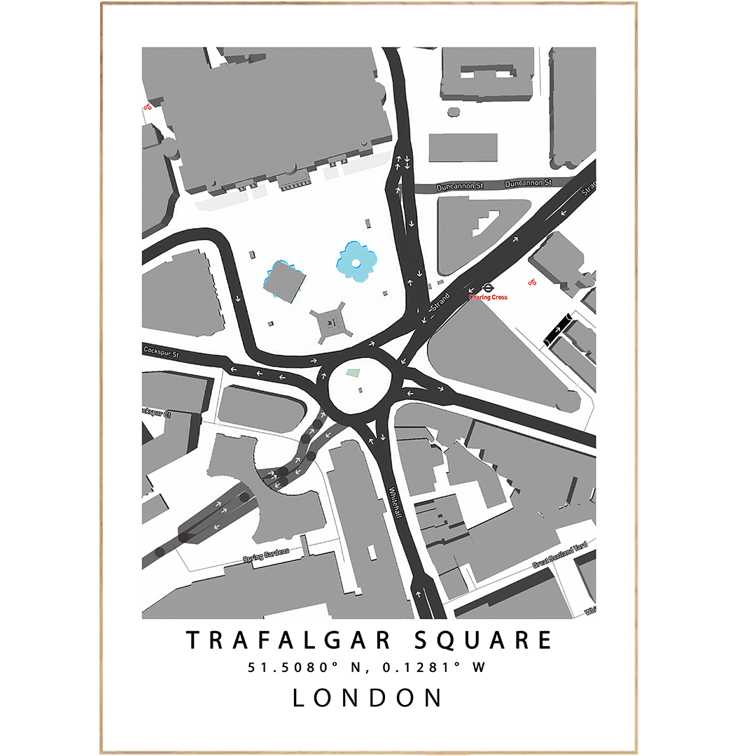 21 Raftus Square Map Trafalgar Square London Maps - 98 Types Studio