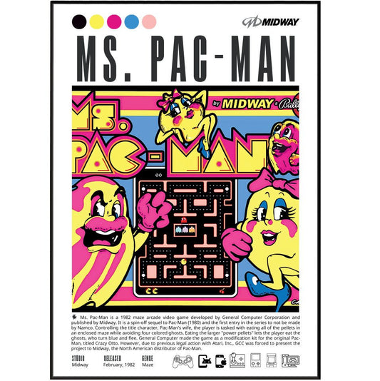 Ms Pac - Man Video Games Prints - 98typesVideo Games