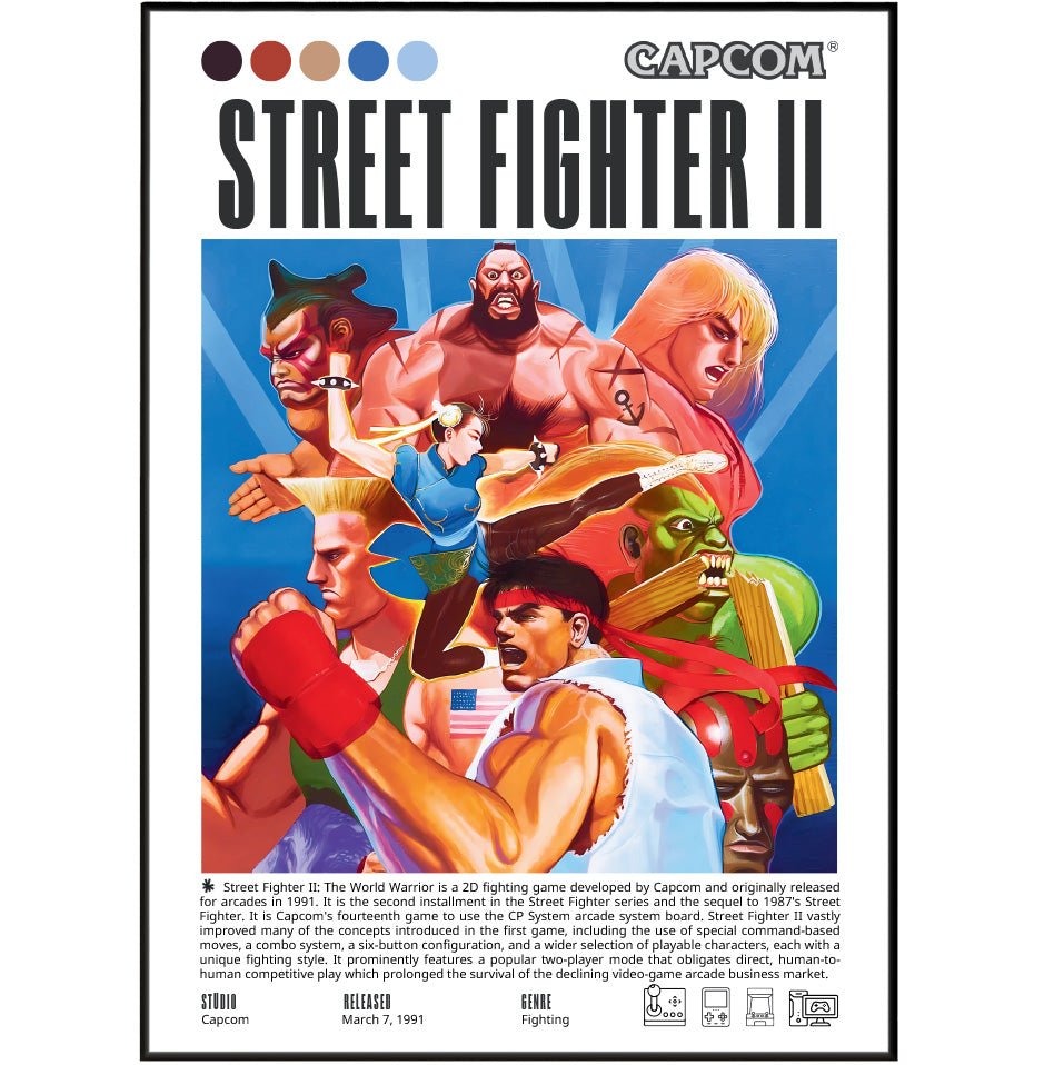 Street Fighter II Video Games Prints - 98typesVideo Games