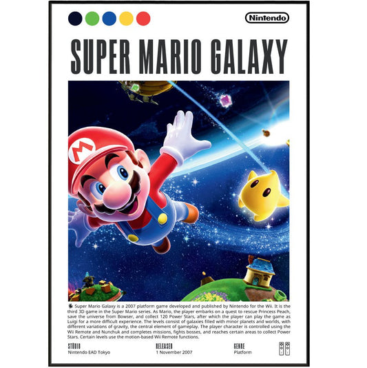 Super Mario Galaxy Video Games Prints - 98typesVideo Games