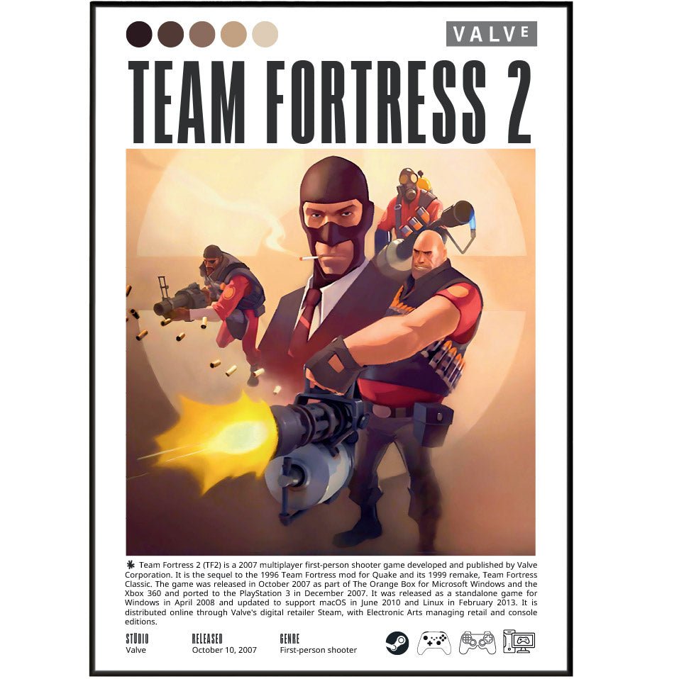Team Fortress 2 Video Games Prints - 98typesVideo Games