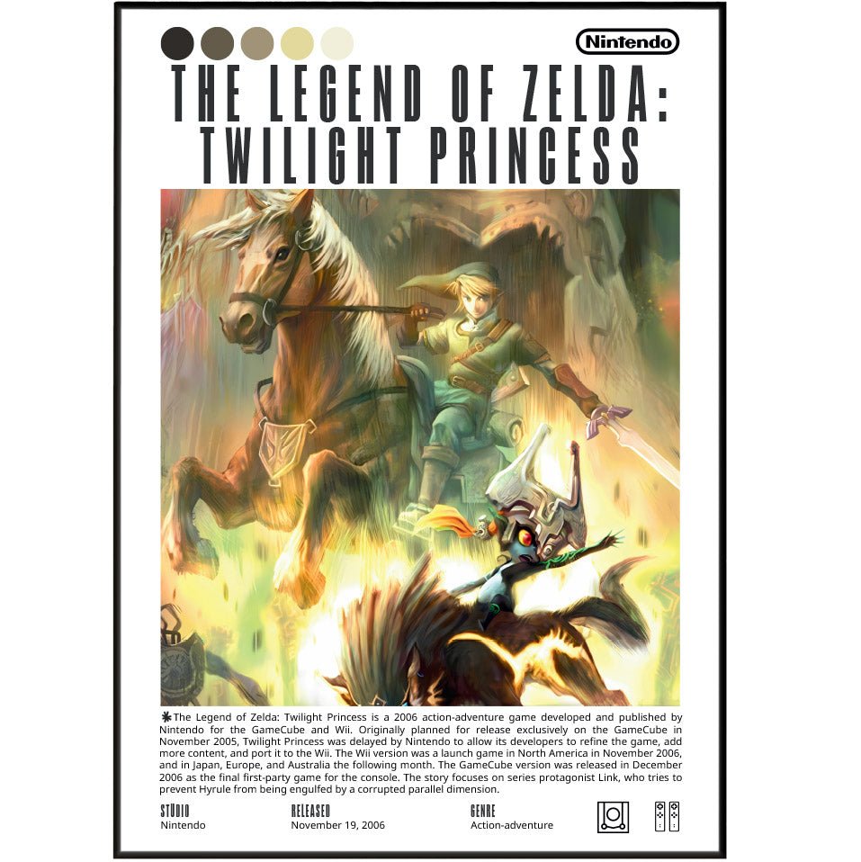 The Legend of Zelda Twilight Princess Video Game Prints - 98typesVideo Games