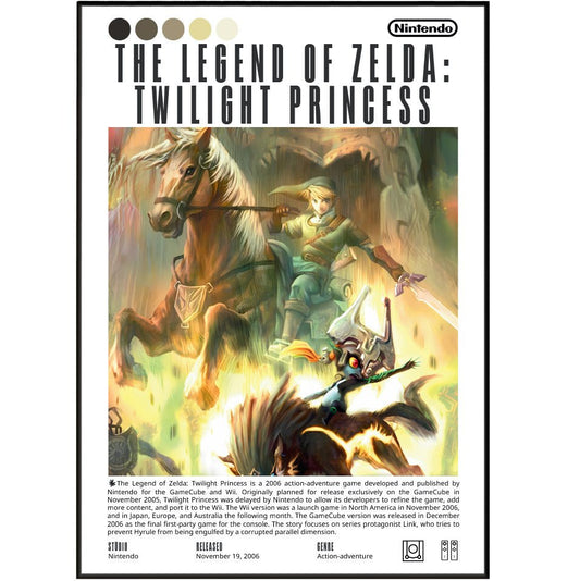 The Legend of Zelda Twilight Princess Video Game Prints - 98typesVideo Games