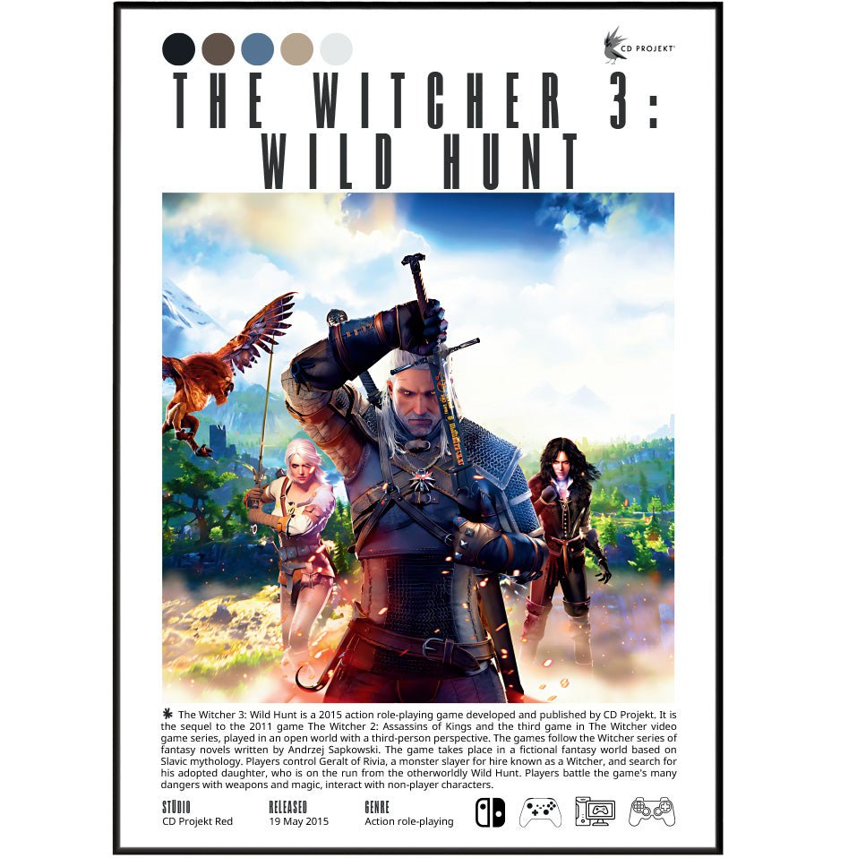 The Witcher 3 Wild Hunt Video Game Prints - 98typesVideo Games