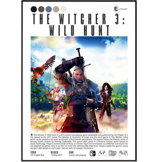 The Witcher 3 Wild Hunt Video Game Prints - 98typesVideo Games