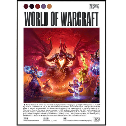 World of Warcraft Video game Prints - 98typesVideo Games