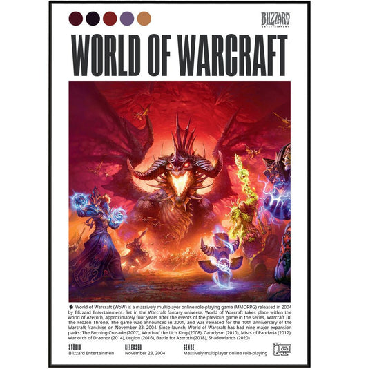 World of Warcraft Video game Prints - 98typesVideo Games