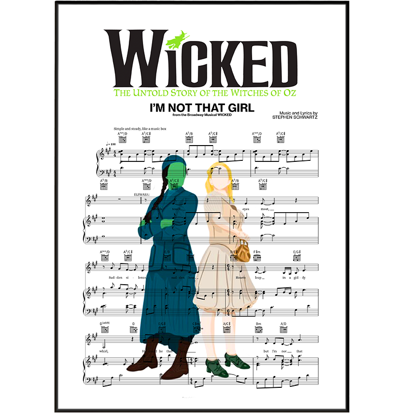 Wicked – “I’m Not That Girl” Lyric Poster