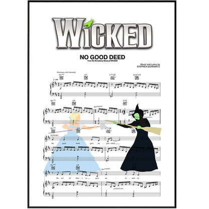 Wicked – “No Good Deed” Lyric Poster