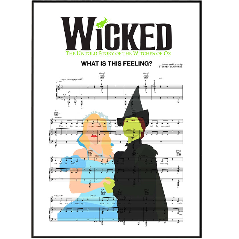 Wicked - What Is This Feeling Music Print