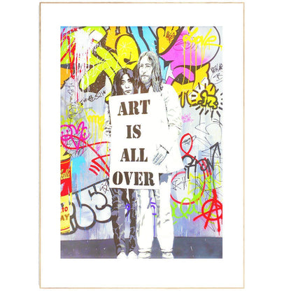 ART Is ALL Over street art print — urban graffiti art everywhere manifesto wall art print UK - 98types