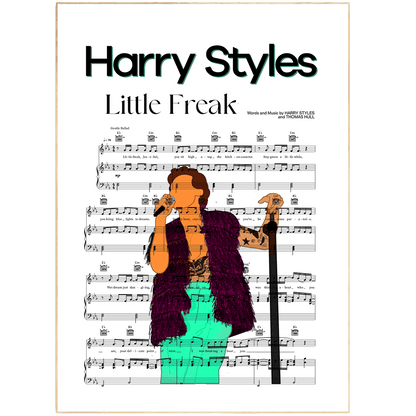 Harry Styles Little Freak 2022 song lyric print UK — Harry's House wall art 260gsm archival matte Camden Market
