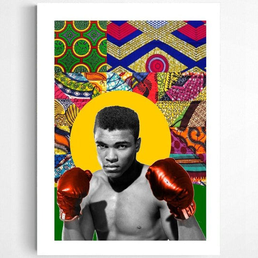 Muhammad Ali pop art print — Greatest boxer champion bold portrait wall decoration UK
