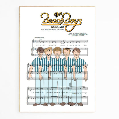 The Beach Boys Kokomo 1988 song lyric print UK — classic pop wall art 260gsm archival matte Camden Market