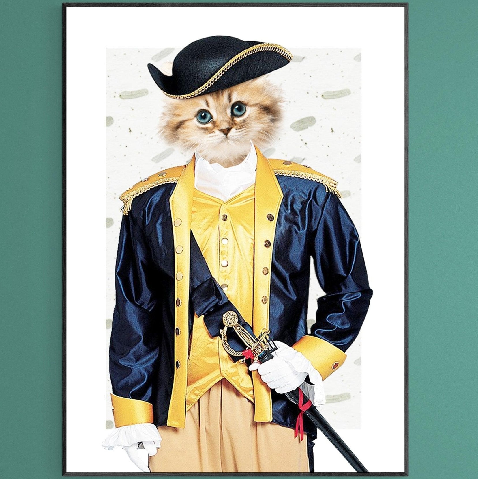 The Guard of Your House cat art print — funny cat home guardian pop art wall decoration UK
