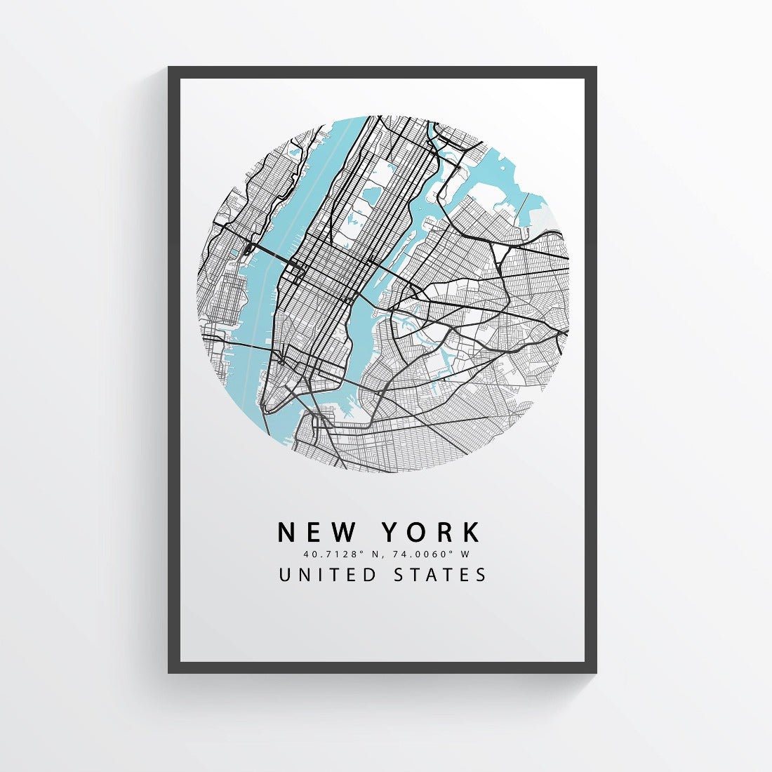 New York City Street Map Print - 98typesAmerica Maps