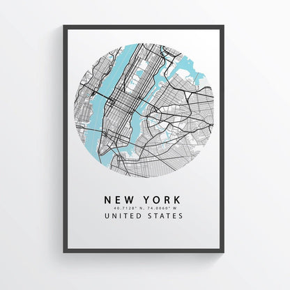 New York City Street Map Print - 98typesAmerica Maps