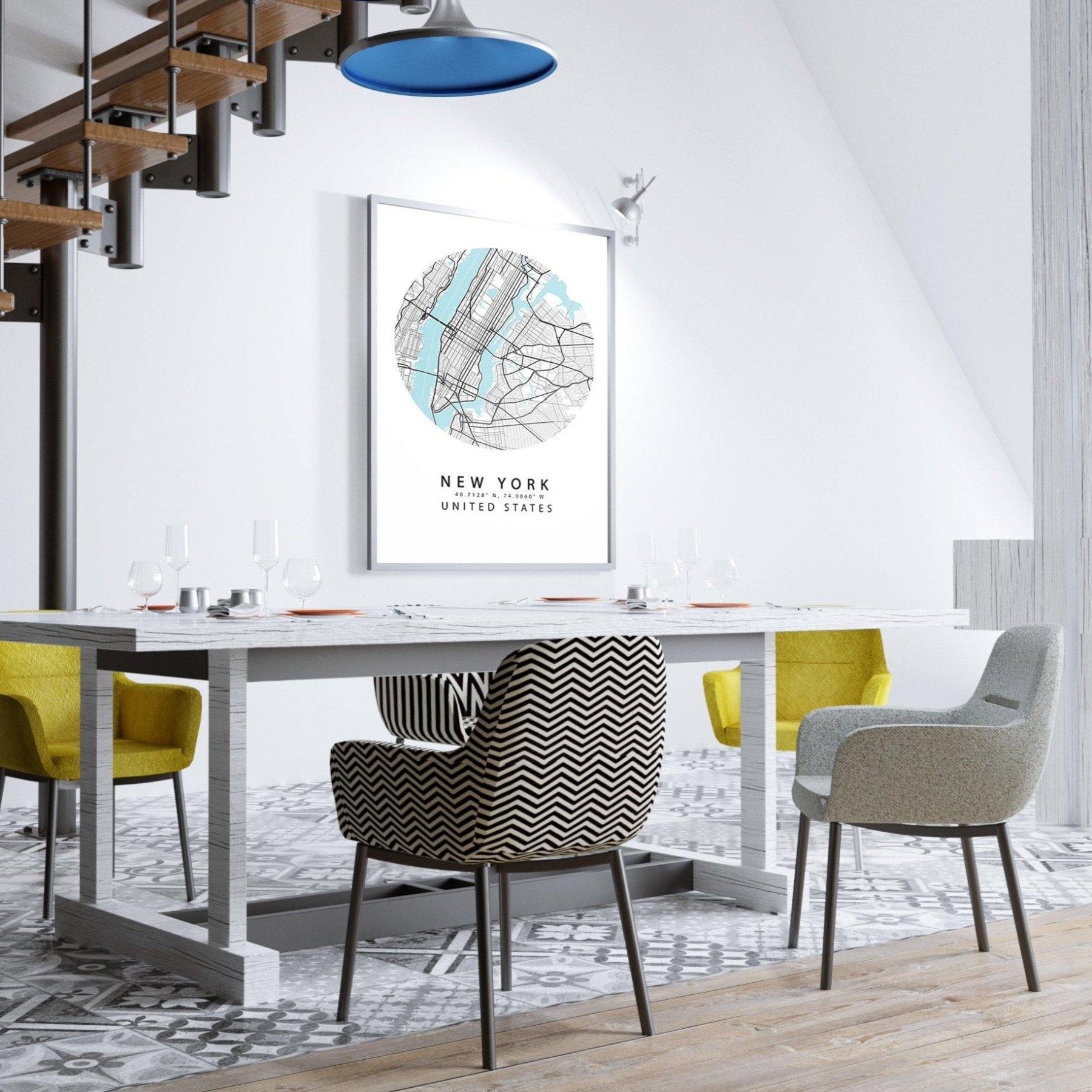 New York City Street Map Print - 98typesAmerica Maps