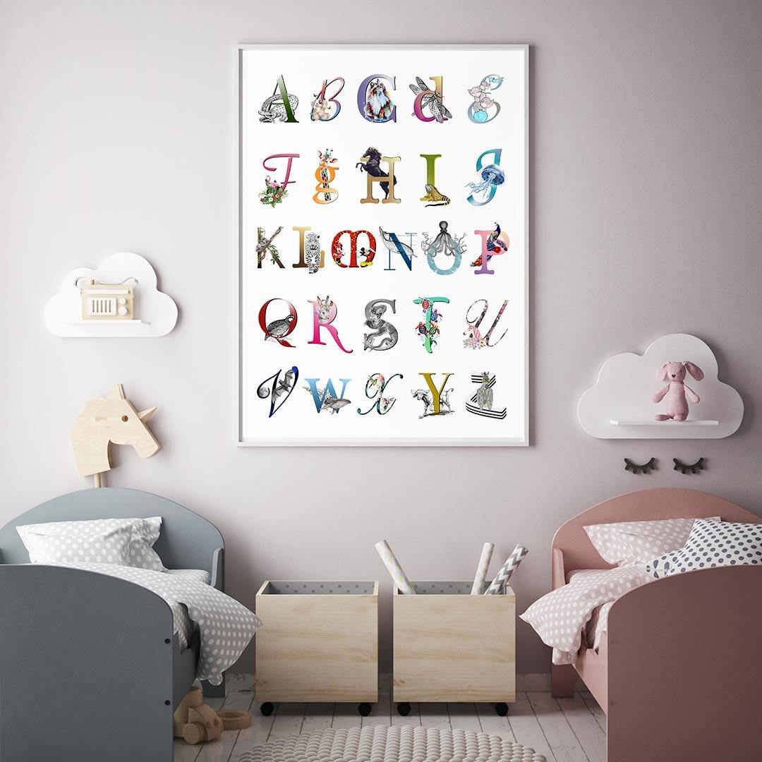 Animals Full Alphabet Poster - 98typesAnimals Alphabet