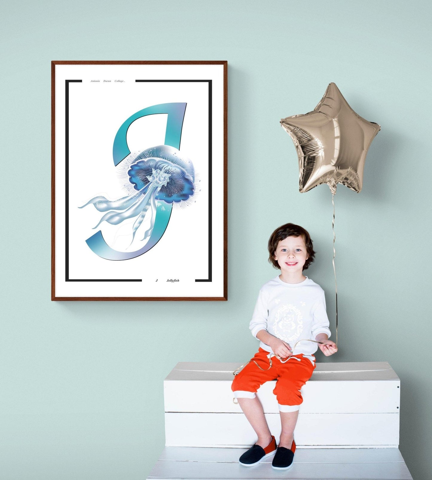 Jellyfish Letter J Print - 98typesAnimals Alphabet