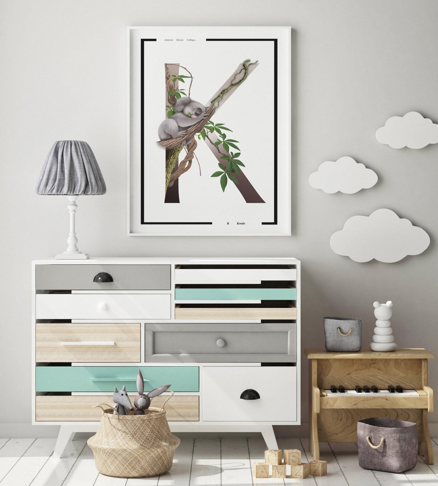 Koala Letter K Print - 98typesAnimals Alphabet