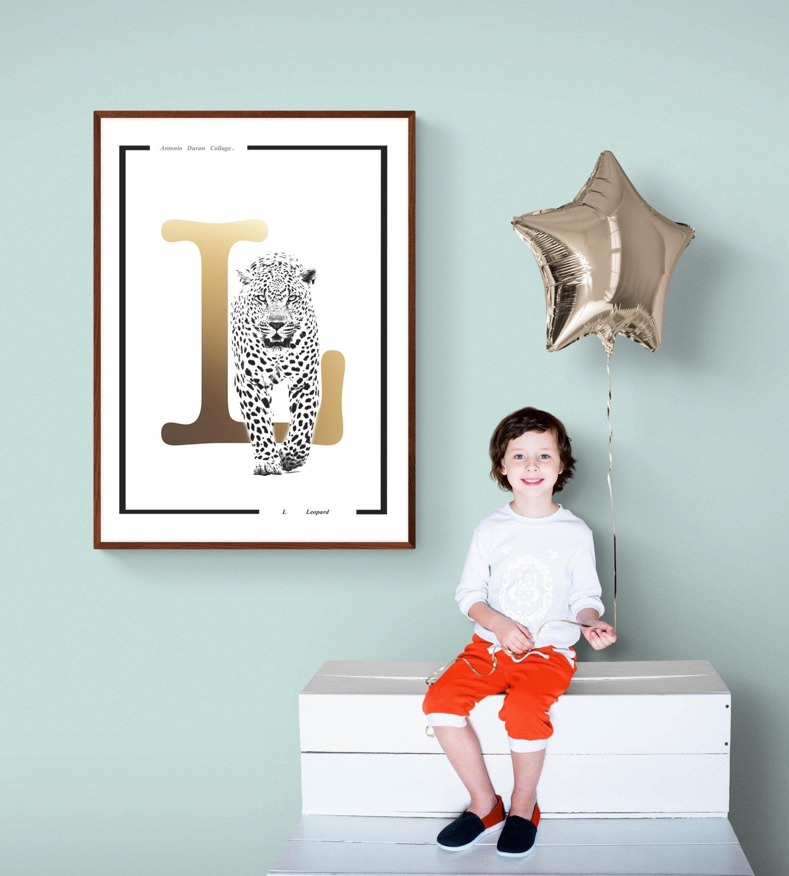 Leopard Alphabet Poster - 98typesAnimals Alphabet