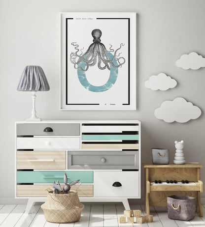Octopus Letter O Print - 98typesAnimals Alphabet