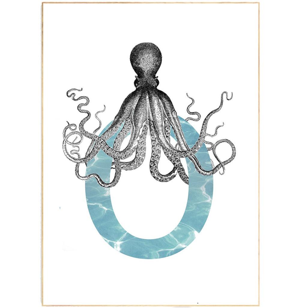 Octopus Letter O Print - 98typesAnimals Alphabet