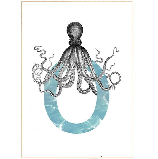 Octopus Letter O Print - 98typesAnimals Alphabet