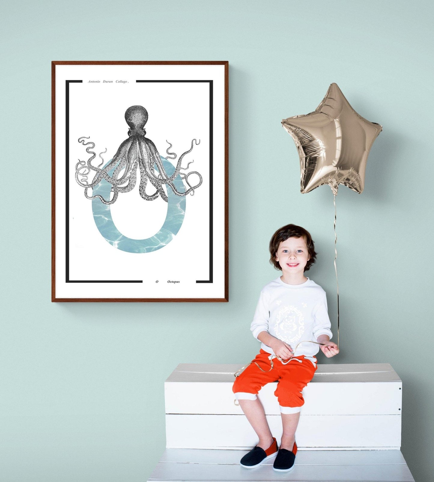 Octopus Letter O Print - 98typesAnimals Alphabet