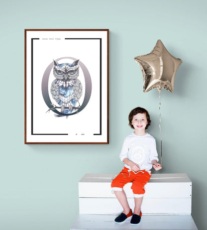 Owl Letter O Print - 98typesAnimals Alphabet