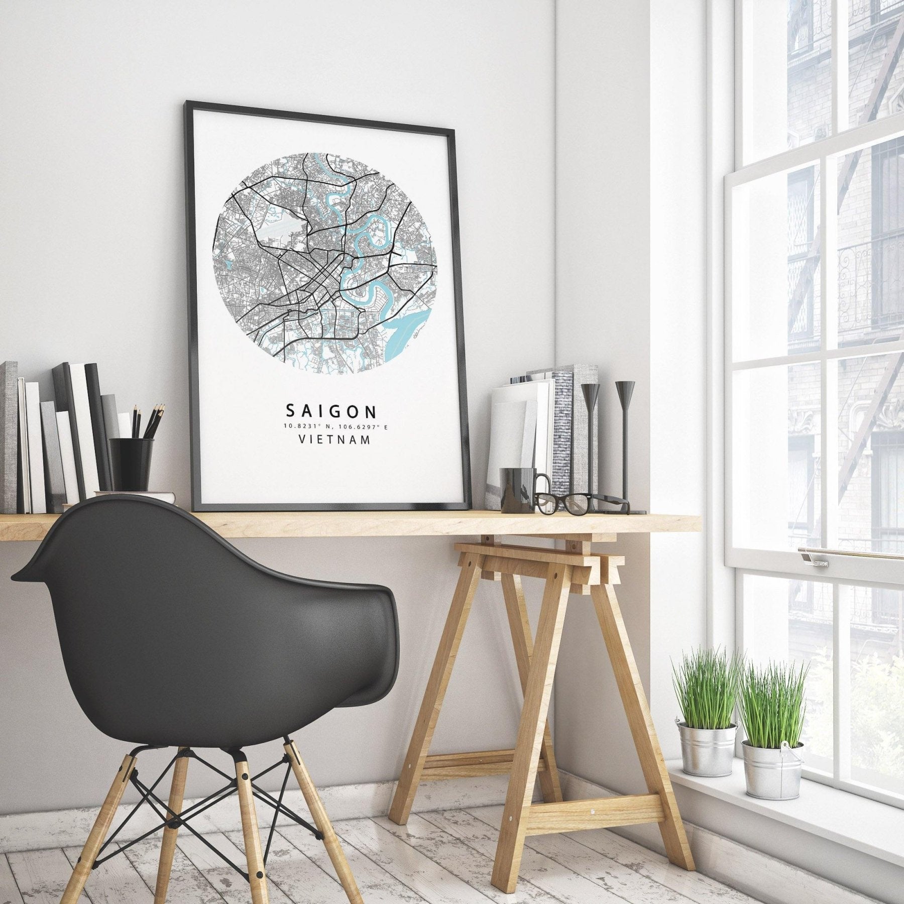 Ho Chi Minh City Map Print | Vietnam Map - 98typesAsia Maps