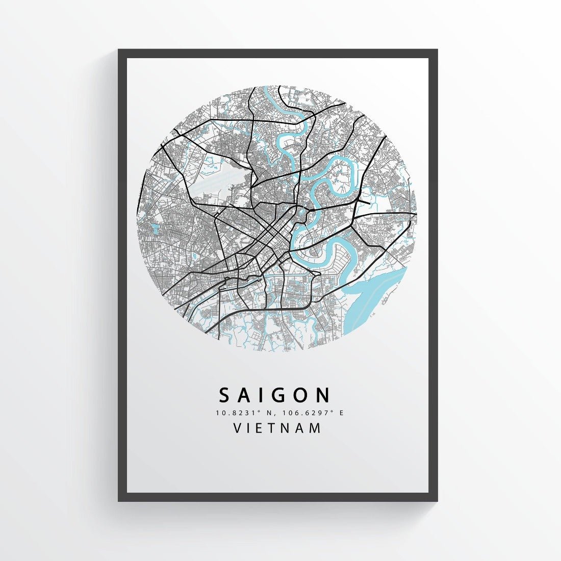 Ho Chi Minh City Map Print | Vietnam Map - 98typesAsia Maps
