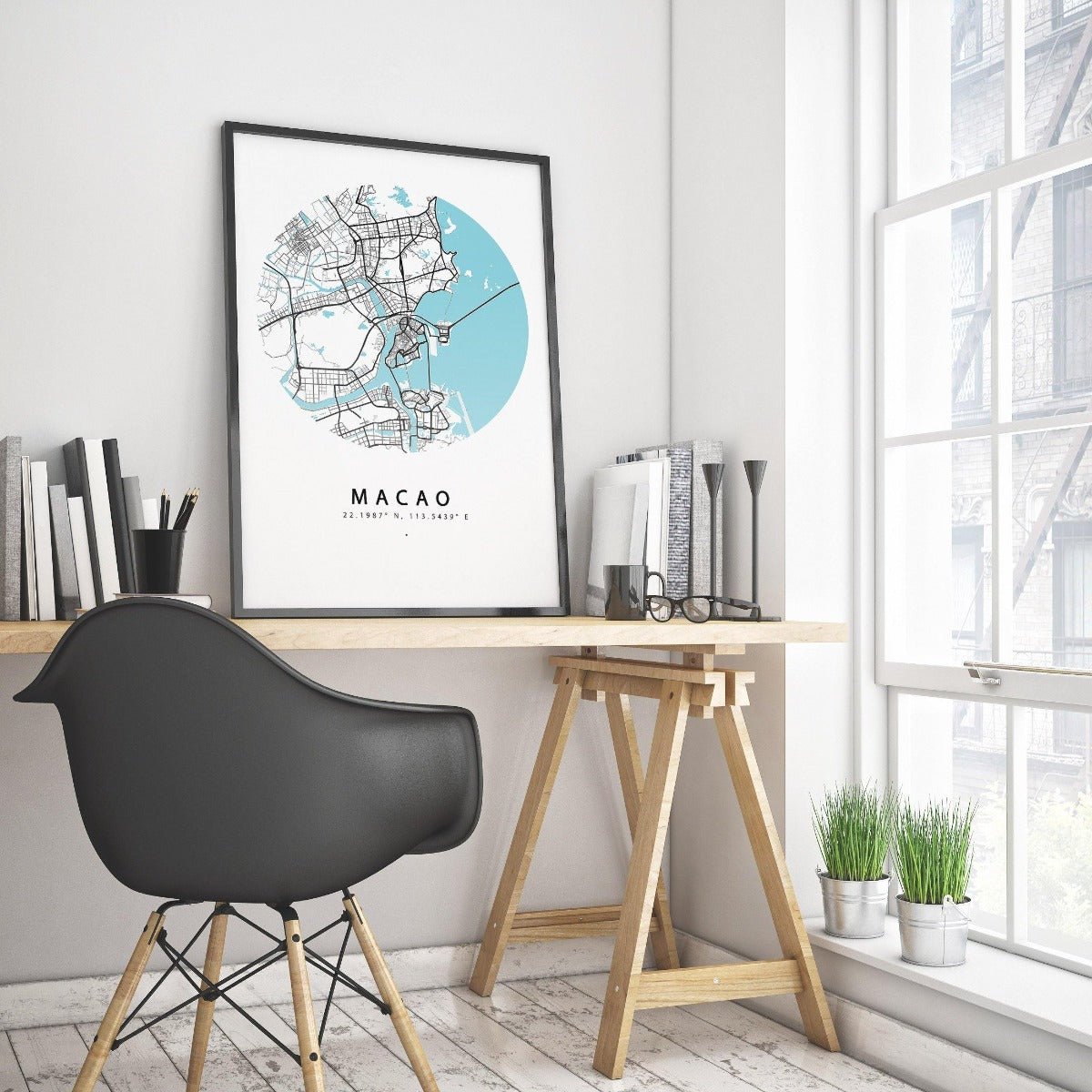 Macao City Street Map Print - 98typesAsia Maps