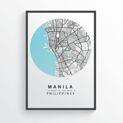 Manila City Street Map Print - 98typesAsia Maps
