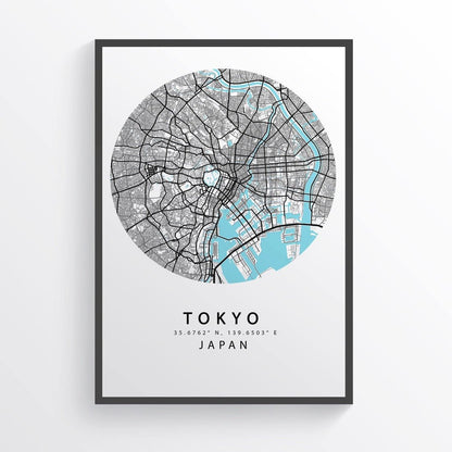Tokyo City Map Print - 98typesAsia Maps