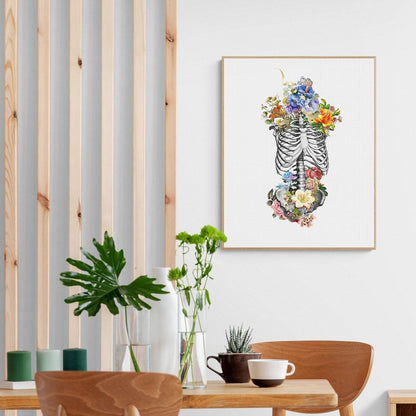 Anatomy Skeleton Print Flowers Art - 98typesBotanical Art Prints