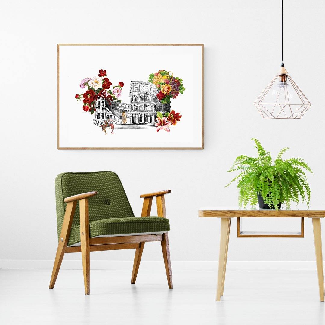 Coliseum Skeleton Anatomical Flowers - 98typesBotanical Art Prints