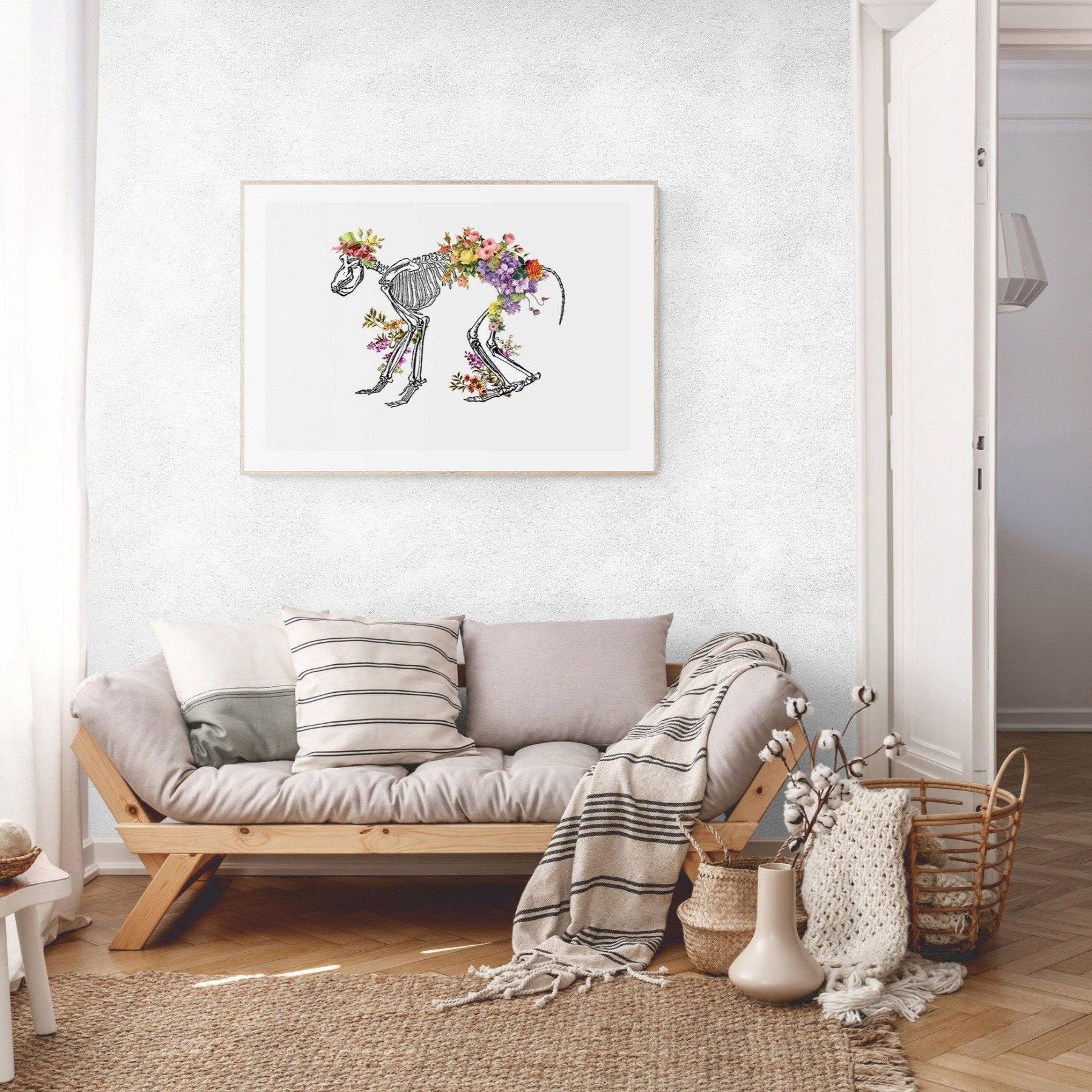 Monkey Skeleton Anatomical Body Print - 98typesBotanical Art Prints