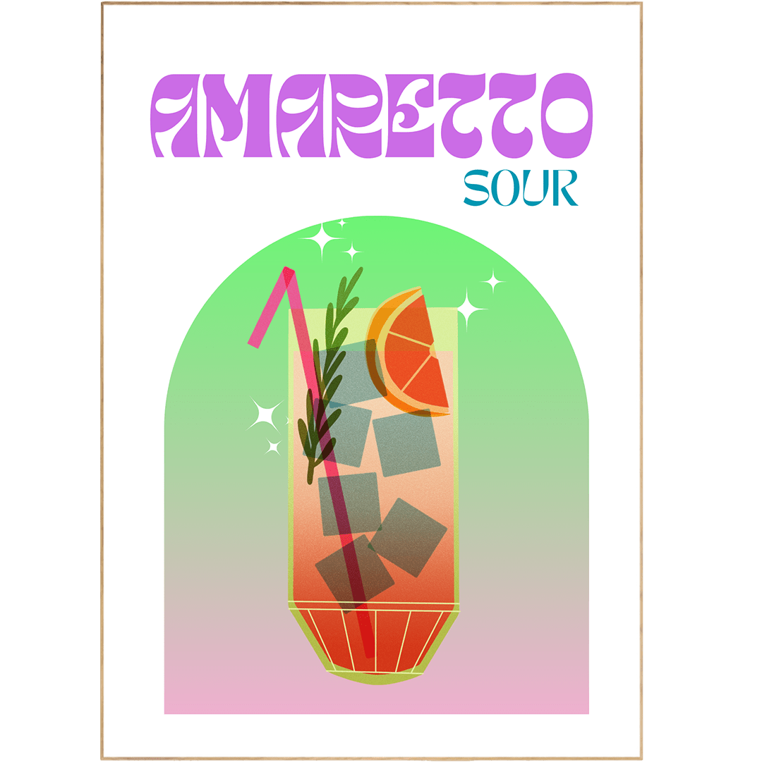 AMARETTO COCKTAIL PRINT - 98typesCocktails