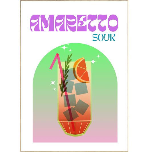 AMARETTO COCKTAIL PRINT - 98typesCocktails