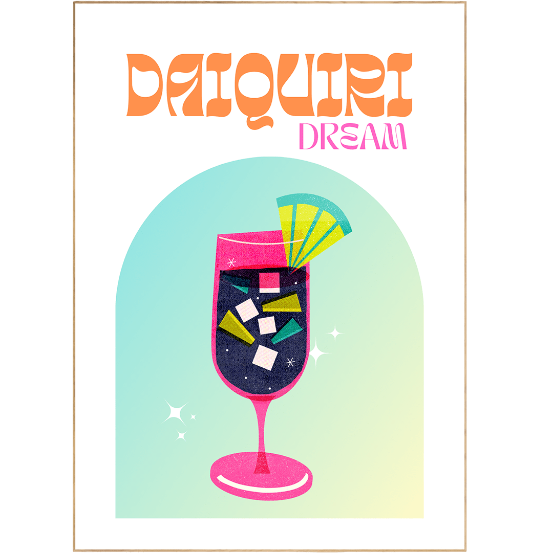 DAIQUIRI COCKTAIL PRINT - 98typesCocktails